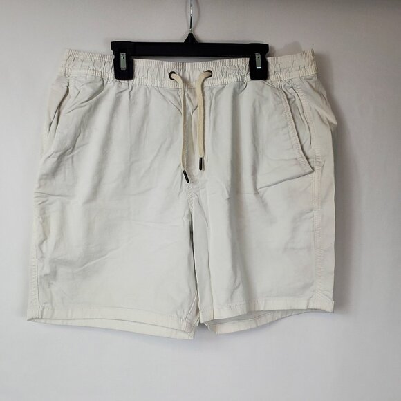 Hollister California White Mens Jogger Shorts Pull On 7in Sz Large - Picture 1 of 11